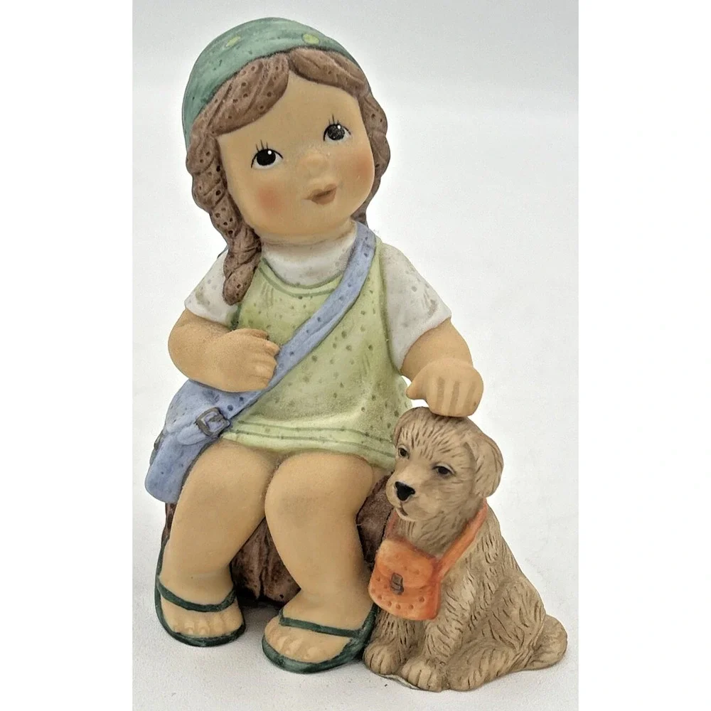 Vintage Goebel Nina & Marco Girl‎ with Dog Figurine 3.5